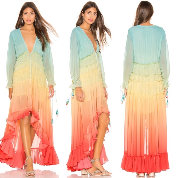 Rococo Sand Ombre Rainbow Ciel Maxi Dress in Size XS - Picture 9 of 16